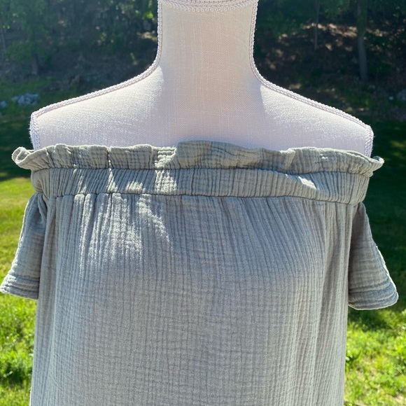 NWOT Anthro Maella Off-The-Shoulder Tunic Dress with Side Pockets, Small - Picture 3 of 16